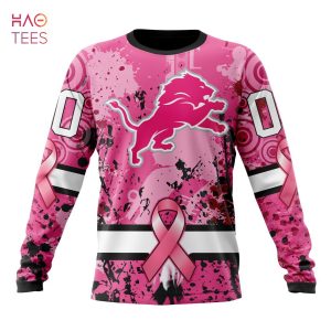 BEST NFL Detroit Lions, Specialized Design I Pink I Can! Fearless Again  Breast Cancer 3D Hoodie