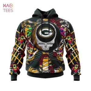 BEST NFL Green Bay Packers Mix Grateful Dead, Personalized Name & Number Specialized Concepts Kits 3D Hoodie