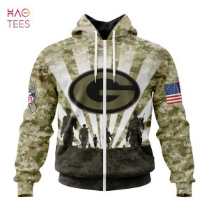 BEST NFL Green Bay Packers Salute To Service – Honor Veterans And Their Families 3D Hoodie