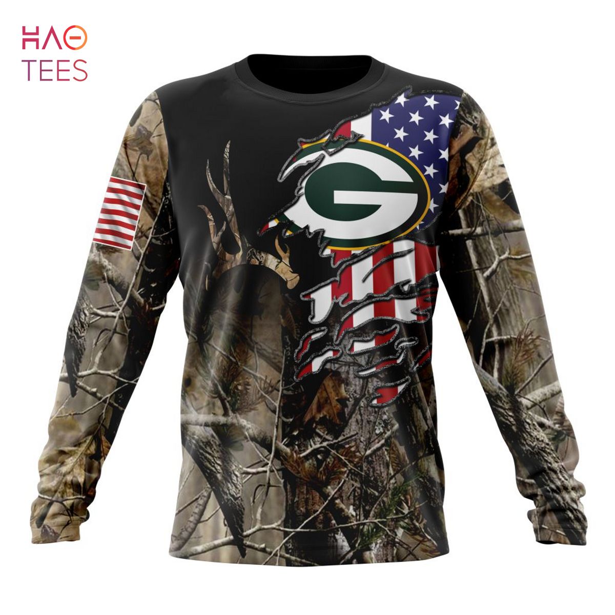 Green Bay Packers NFL Bomber Jacket Camo Graphic - T-shirts Low Price