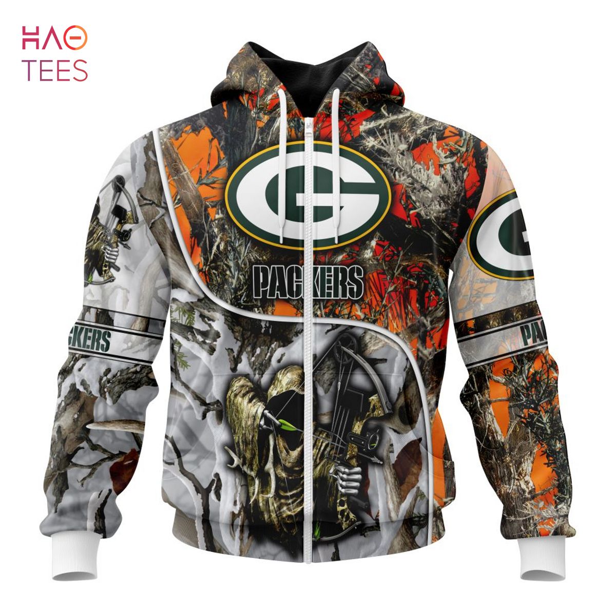 BEST NFL Green Bay Packers Special Fall And Winter Bow Hunting 3D Hoodie BEST NFL Green Bay Packers Special Fall And Winter Bow Hunting 3D Hoodie