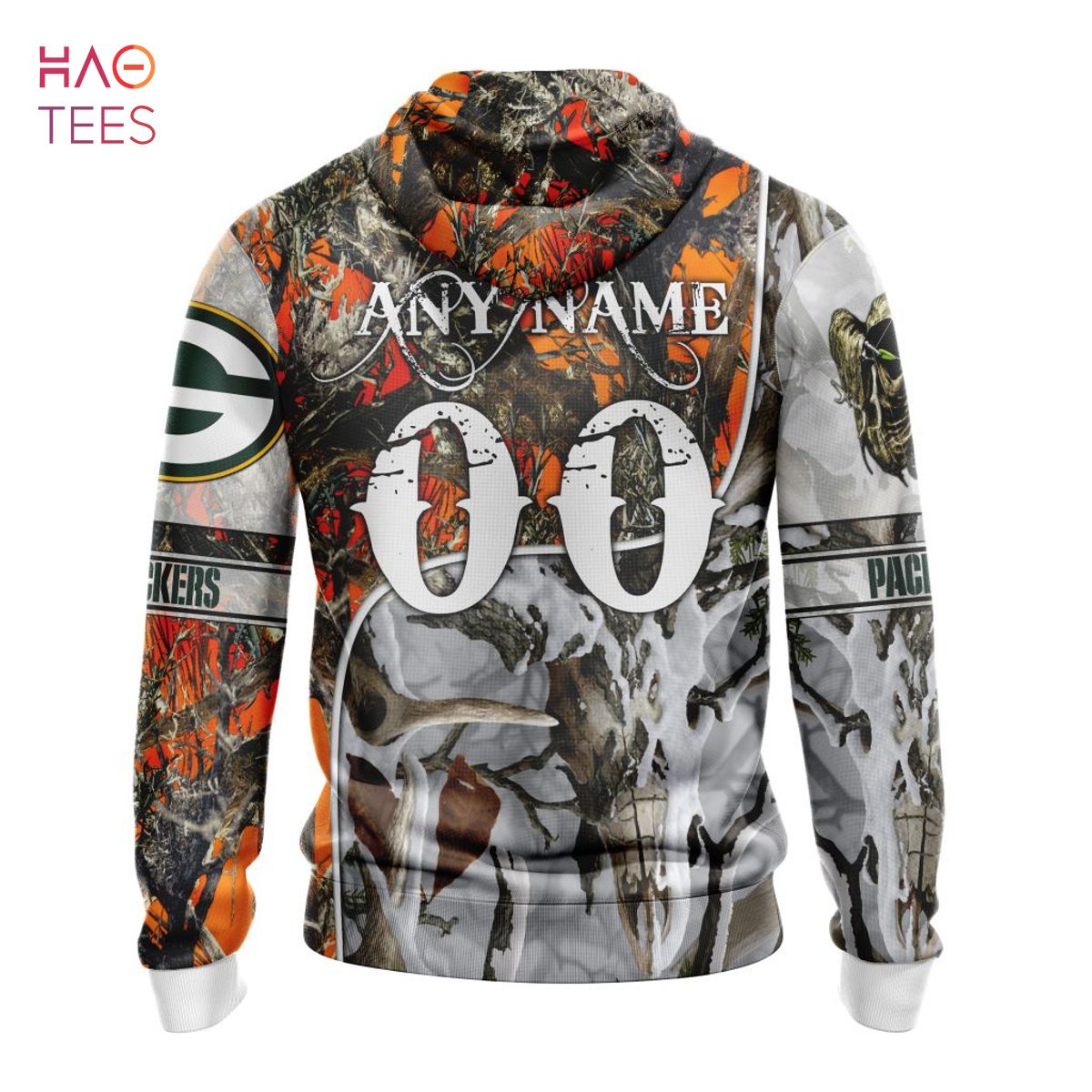 Green Bay Packers deer hunting camo all over printed 3D hoodie