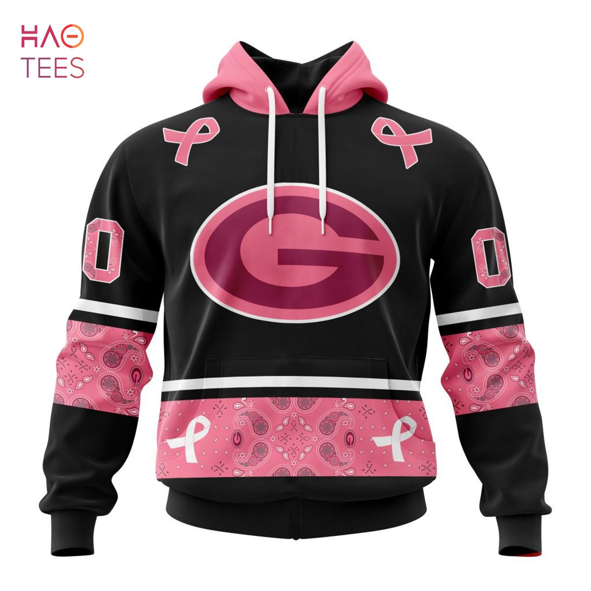 BEST NFL Green Bay Packers, Specialized Design In Classic Style With Paisley! IN OCTOBER WE WEAR PINK BREAST CANCER 3D Hoodie