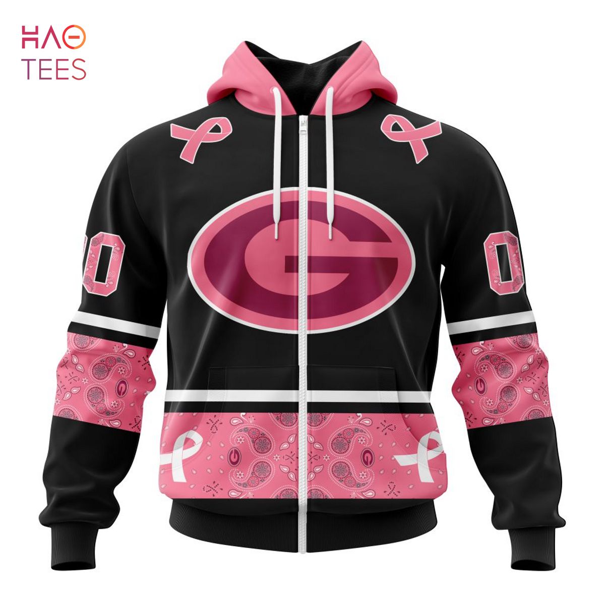 Official Real Chicago Bears Fans Wear Pink Logo Cancer Awareness Hoodie