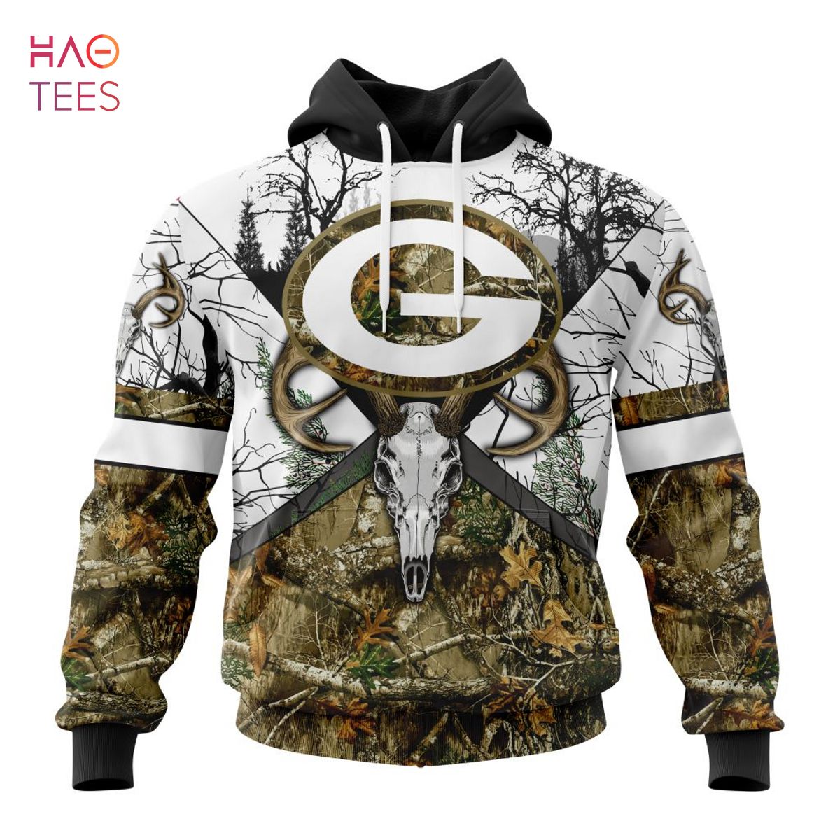BEST NFL Green Bay Packers, Specialized Specialized Design Wih Deer Skull And Forest Pattern For Go Hunting 3D Hoodie