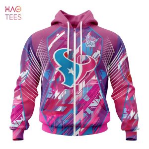 BEST NFL Houston Texans, Specialized Design I Pink I Can! Fearless Again Breast Cancer 3D Hoodie