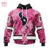 BEST NFL Houston Texans, Specialized Design In Classic Style With Paisley! IN OCTOBER WE WEAR PINK BREAST CANCER 3D Hoodie