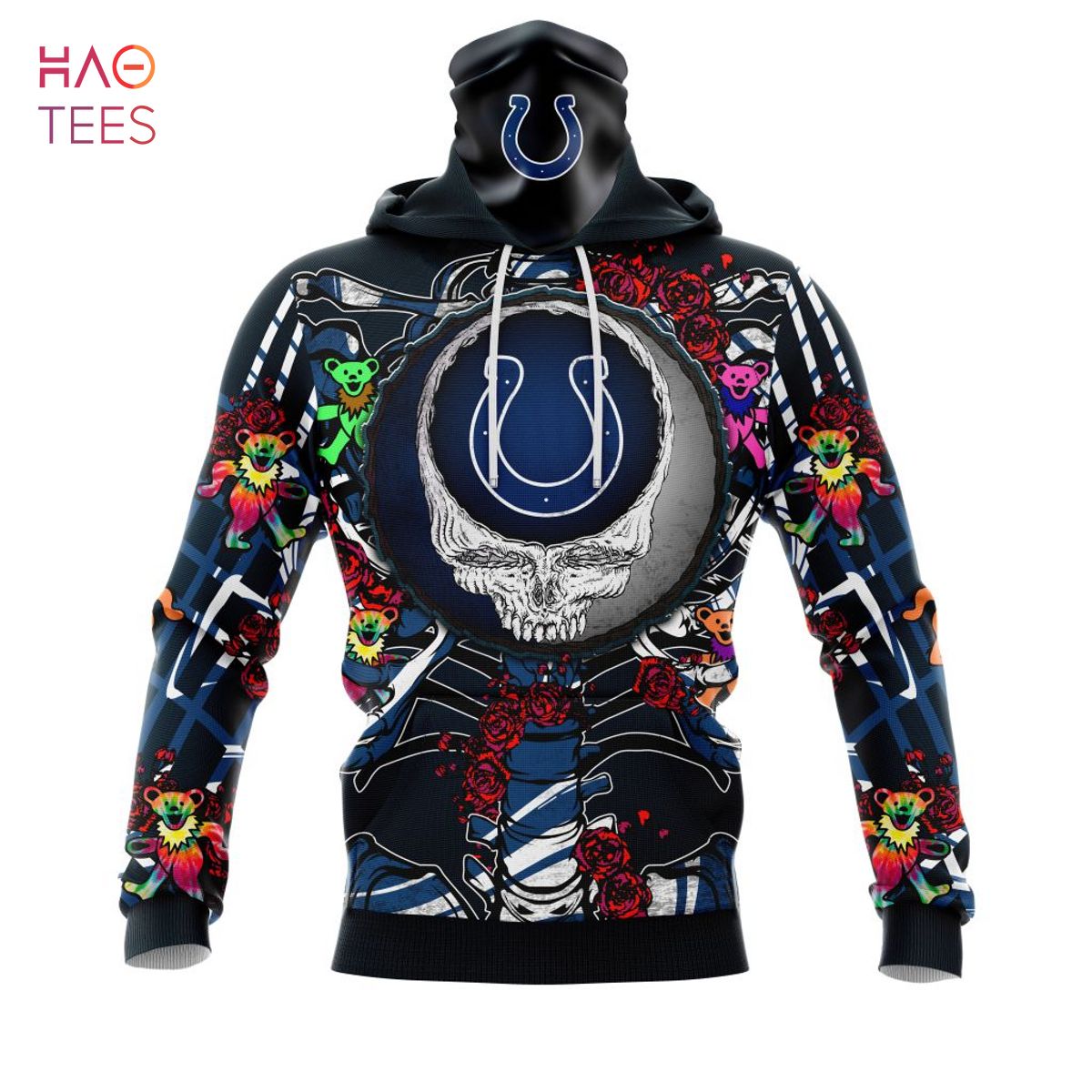 BEST NFL Indianapolis Colts Mix Grateful Dead, Personalized Name & Number Specialized Concepts Kits 3D Hoodie BEST NFL Indianapolis Colts Mix Grateful Dead, Personalized Name & Number Specialized Concepts Kits 3D Hoodie