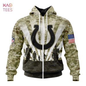 BEST NFL Indianapolis Colts Salute To Service – Honor Veterans And Their Families 3D Hoodie