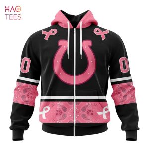 BEST NFL Indianapolis Colts, Specialized Design In Classic Style With Paisley! IN OCTOBER WE WEAR PINK BREAST CANCER 3D Hoodie