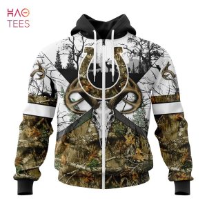 BEST NFL Indianapolis Colts, Specialized Specialized Design Wih Deer Skull And Forest Pattern For Go Hunting 3D Hoodie