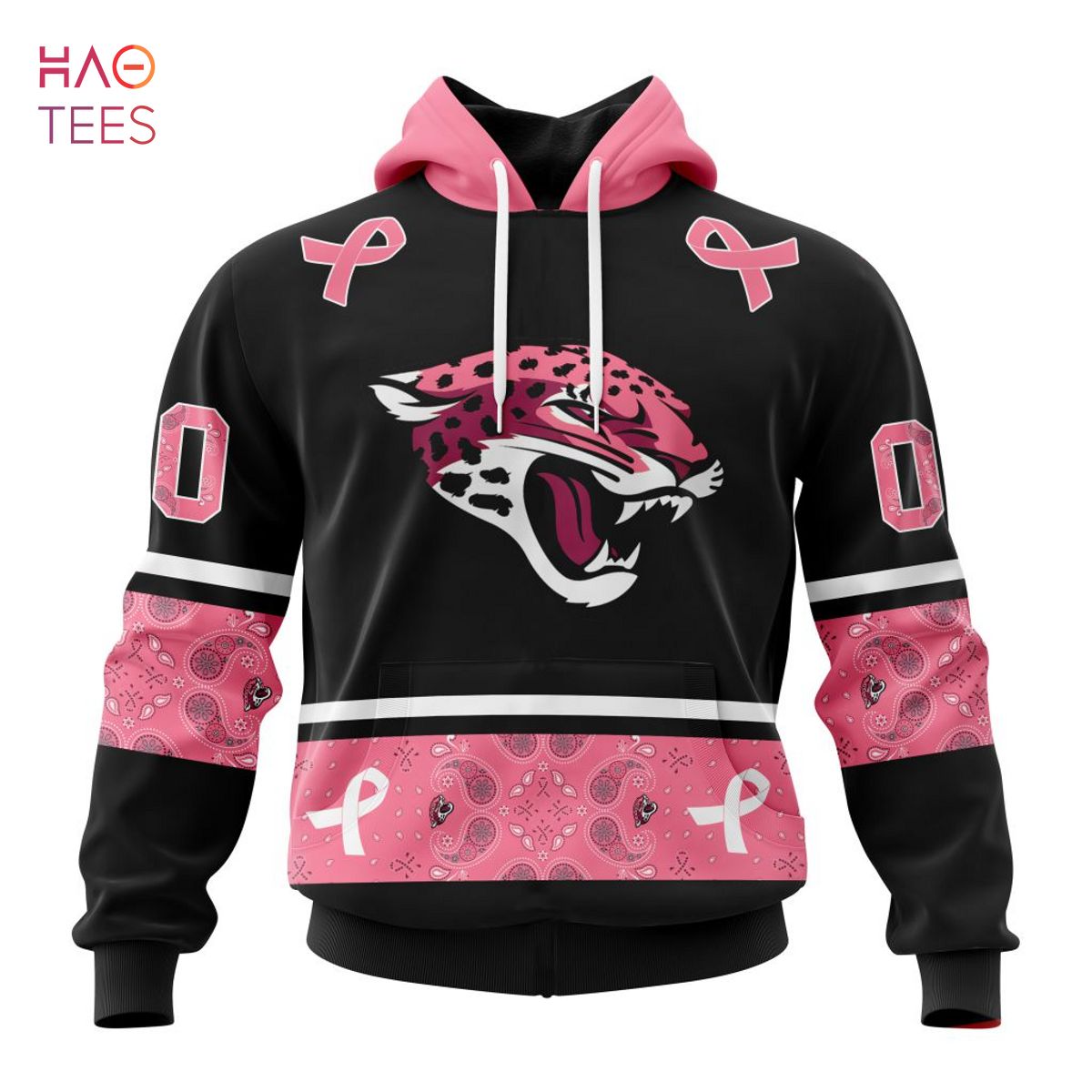 BEST NFL Jacksonville Jaguars, Specialized Design In Classic Style With Paisley! IN OCTOBER WE WEAR PINK BREAST CANCER 3D Hoodie
