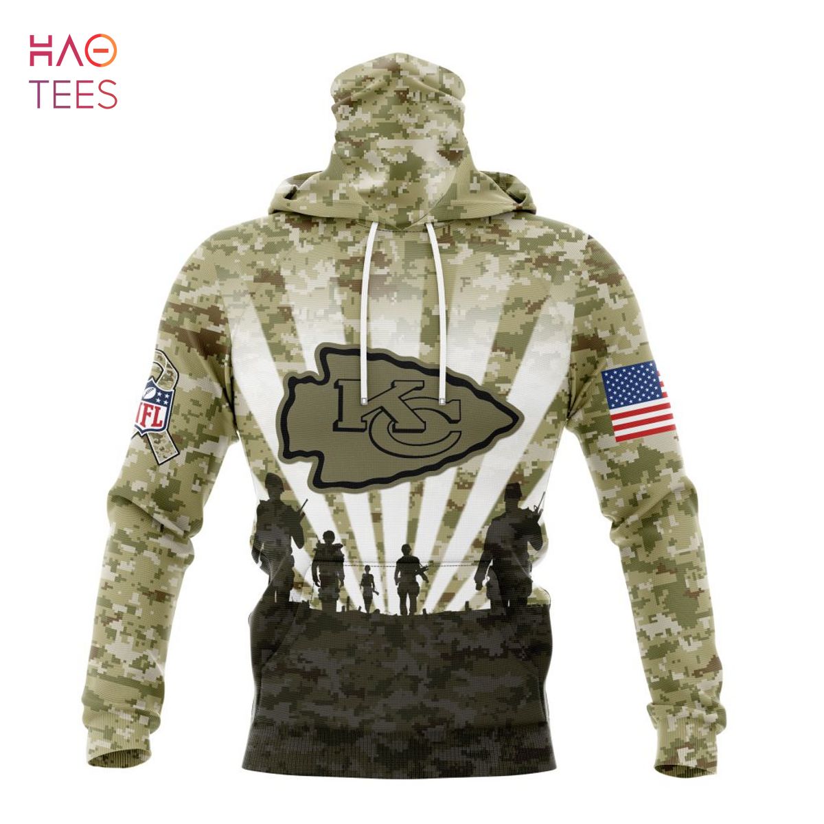 BEST NFL Kansas City Chiefs Salute To Service - Honor Veterans And Their Families 3D Hoodie