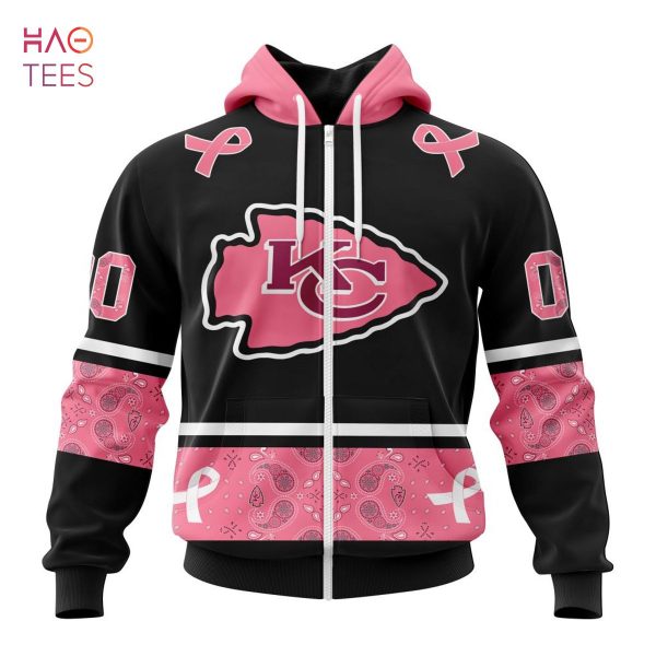 BEST NFL Kansas City Chiefs, Specialized Design In Classic Style With Paisley! IN OCTOBER WE WEAR PINK BREAST CANCER 3D Hoodie