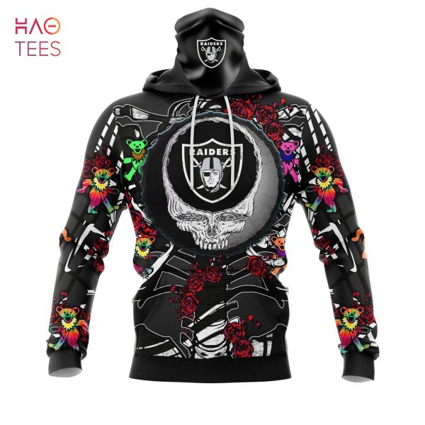 BEST NFL Las Vegas Raiders Mix Grateful Dead, Personalized Name & Number Specialized Concepts Kits 3D Hoodie