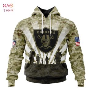 BEST NFL Las Vegas Raiders Salute To Service – Honor Veterans And Their Families 3D Hoodie