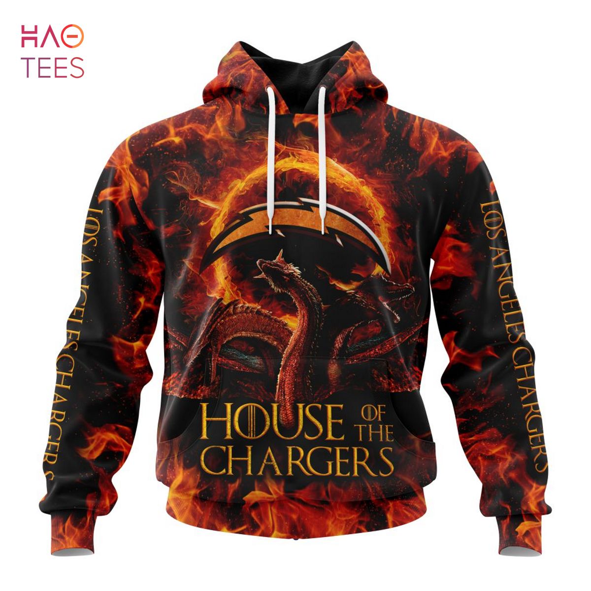 BEST NFL Los Angeles Chargers GAME OF THRONES - HOUSE OF THE CHARGERS 3D Hoodie