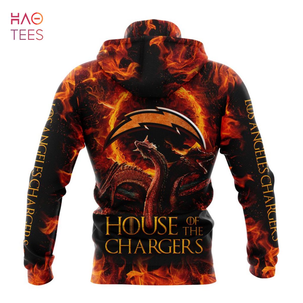 BEST NFL Los Angeles Chargers GAME OF THRONES - HOUSE OF THE CHARGERS 3D Hoodie