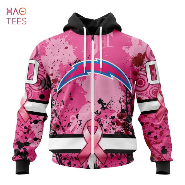 BEST NFL Los Angeles Chargers, Specialized Design I Pink I Can! IN OCTOBER WE WEAR PINK BREAST CANCER 3D Hoodie
