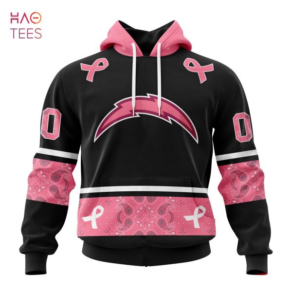 BEST NFL Los Angeles Chargers, Specialized Design In Classic Style With Paisley! IN OCTOBER WE WEAR PINK BREAST CANCER 3D Hoodie