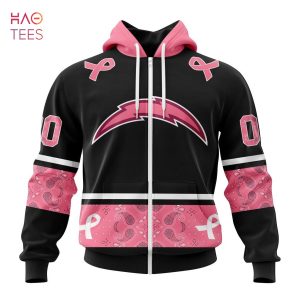 BEST NFL Los Angeles Chargers, Specialized Design In Classic Style With Paisley! IN OCTOBER WE WEAR PINK BREAST CANCER 3D Hoodie