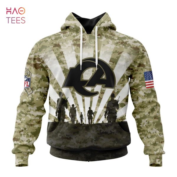 BEST NFL Los Angeles Rams Salute To Service – Honor Veterans And Their Families 3D Hoodie