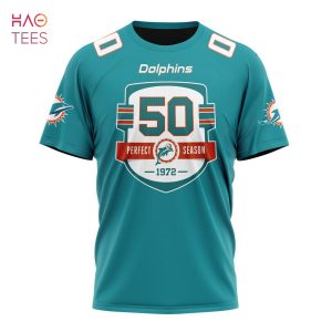 BEST NFL Miami Dolphins 50th Anniversary Of The 1972 Perfect Season White  Kits 3D Hoodie