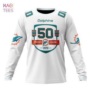 Miami Dolphins 1972 Crew Faded Black Sweatshirt