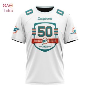 BEST NFL Miami Dolphins 50th Anniversary Of The 1972 Perfect Season Aqua  Kits 3D Hoodie