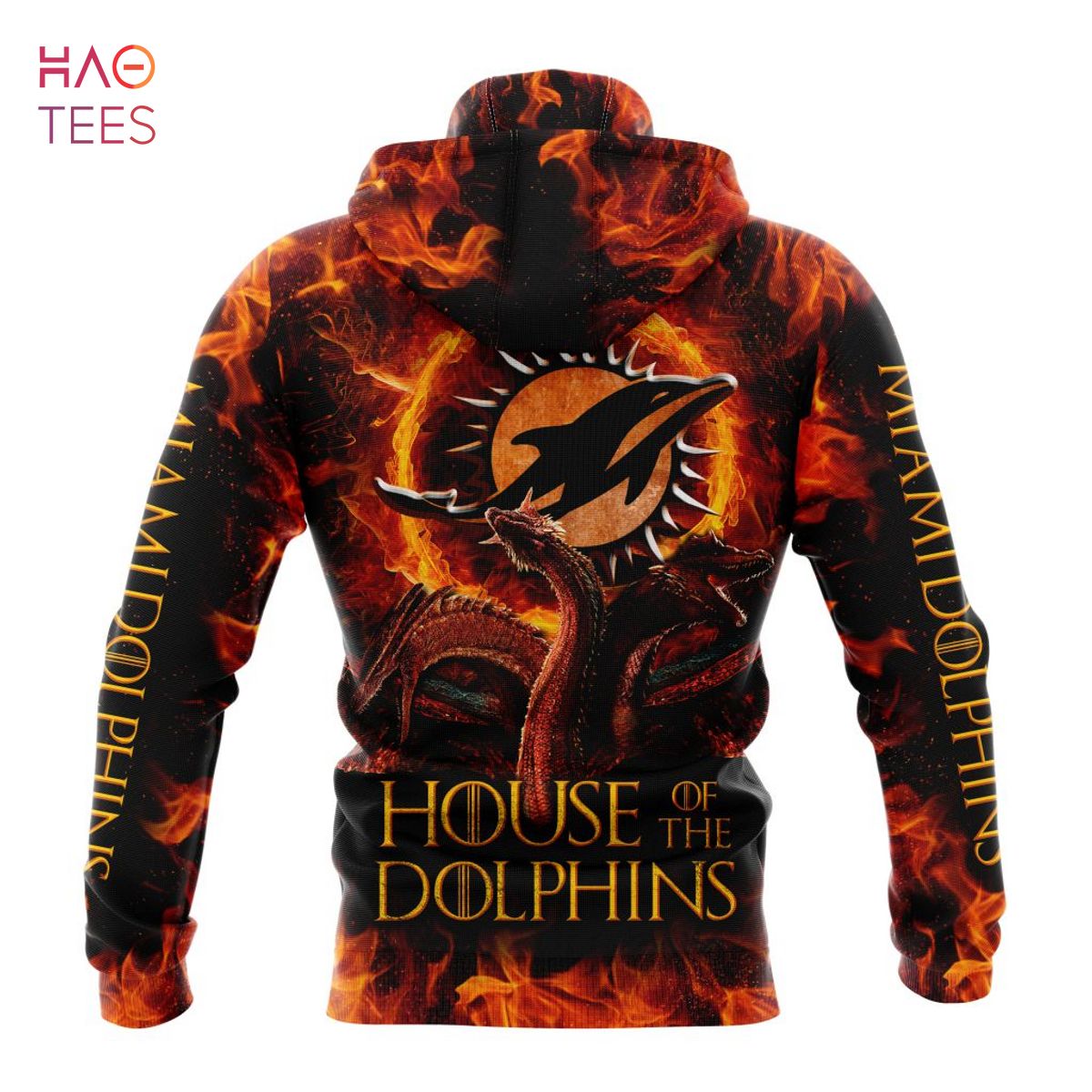 BEST NFL Miami Dolphins GAME OF THRONES - HOUSE OF THE DOLPHINS 3D Hoodie