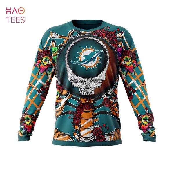 BEST NFL Miami Dolphins Mix Grateful Dead, Personalized Name & Number Specialized Concepts Kits 3D Hoodie