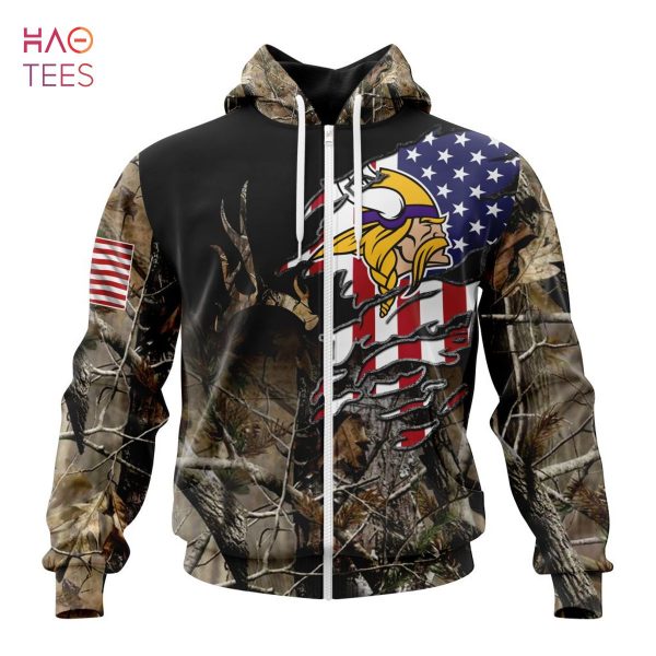 BEST NFL Minnesota Vikings Special Camo Realtree Hunting 3D Hoodie