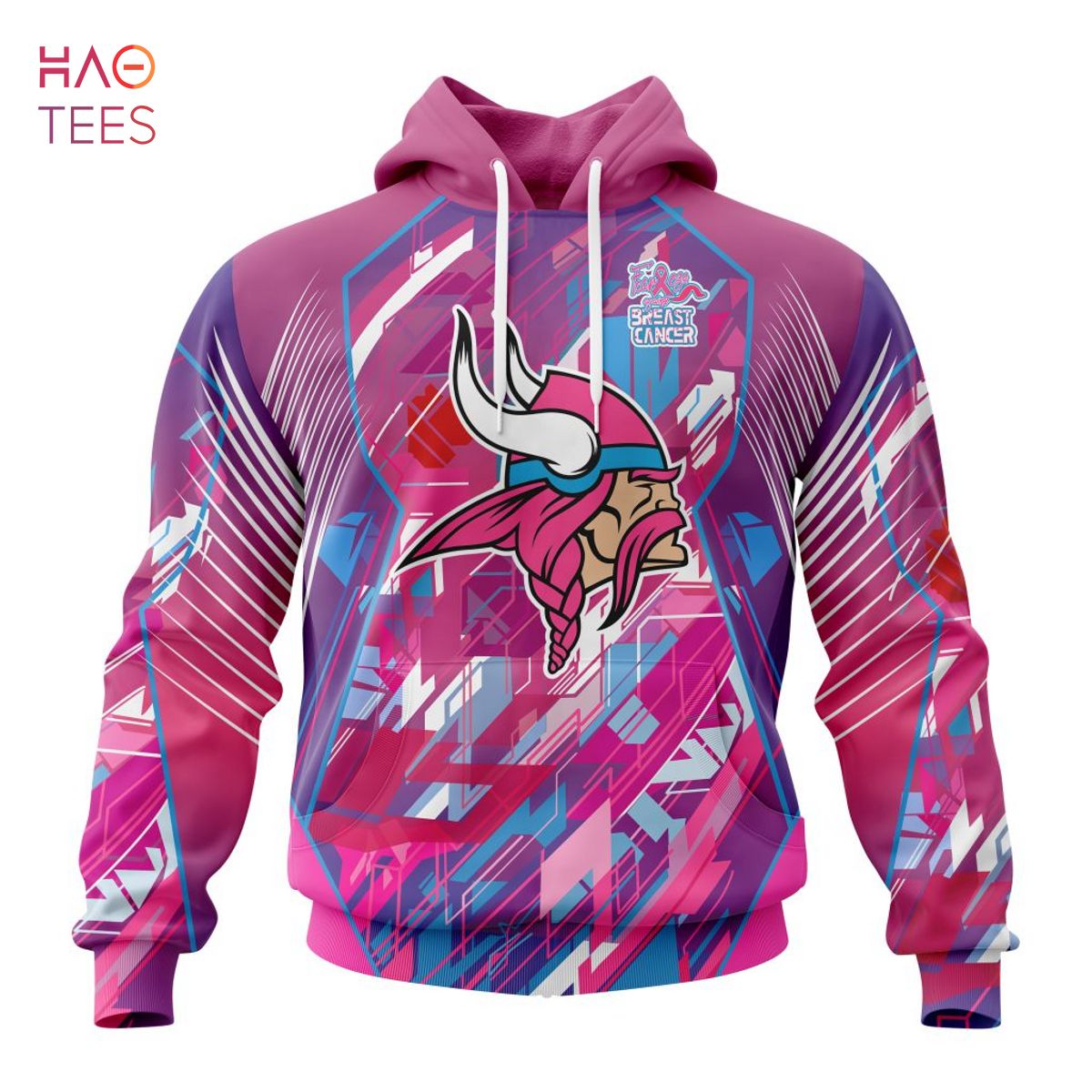 BEST NFL Minnesota Vikings, Specialized Design I Pink I Can! Fearless Again Breast Cancer 3D Hoodie