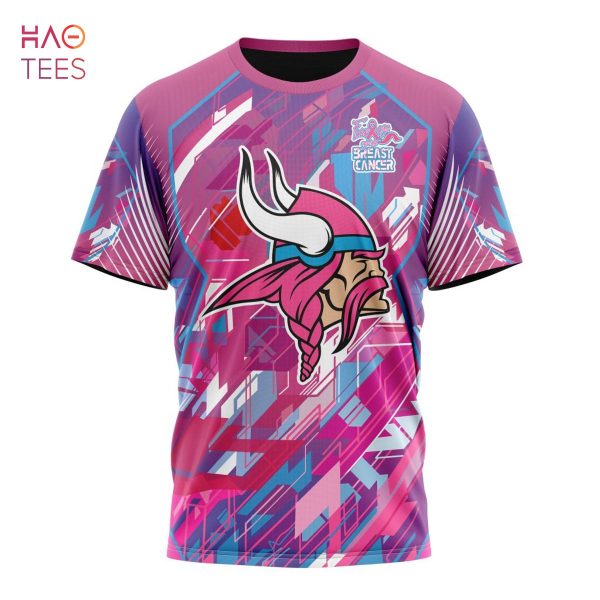 BEST NFL Minnesota Vikings, Specialized Design I Pink I Can! Fearless Again Breast Cancer 3D Hoodie