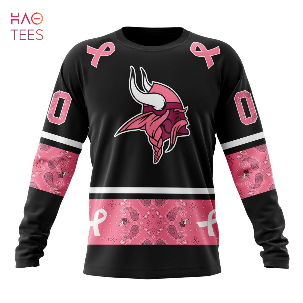 BEST NFL Minnesota Vikings, Specialized Design In Classic Style With Paisley! IN OCTOBER WE WEAR PINK BREAST CANCER 3D Hoodie