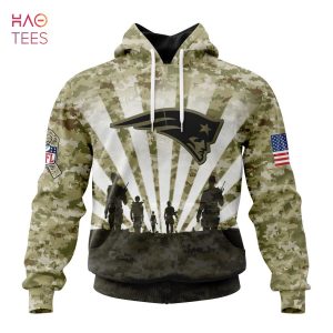 BEST NFL New England Patriots Salute To Service – Honor Veterans And Their Families 3D Hoodie