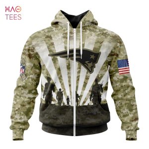 BEST NFL New England Patriots Salute To Service – Honor Veterans And Their Families 3D Hoodie