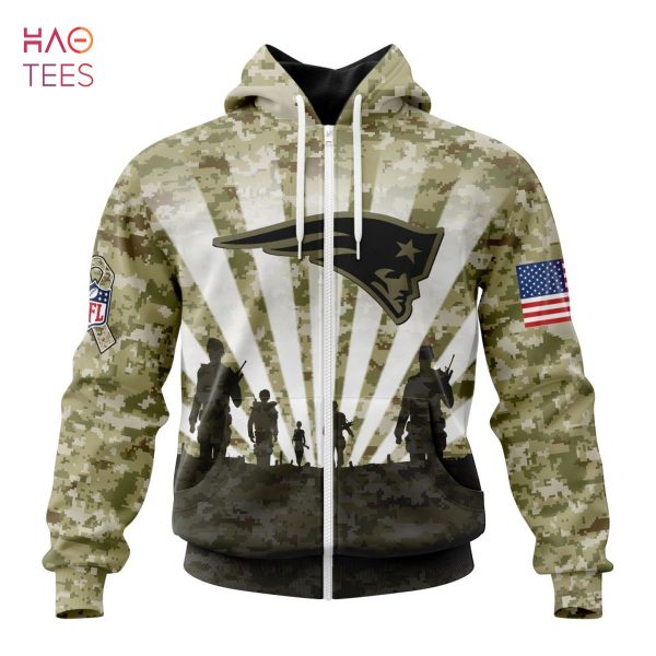 BEST NFL New England Patriots Salute To Service – Honor Veterans And Their Families 3D Hoodie