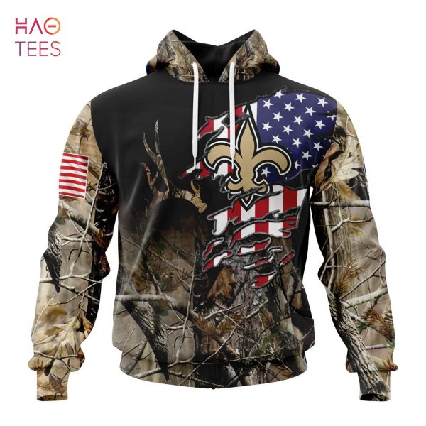 BEST NFL New Orleans Saints Special Camo Realtree Hunting 3D Hoodie