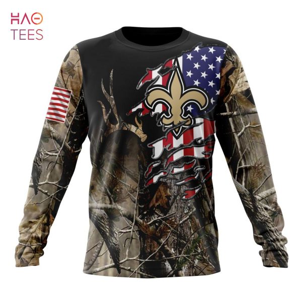 BEST NFL New Orleans Saints Special Camo Realtree Hunting 3D Hoodie