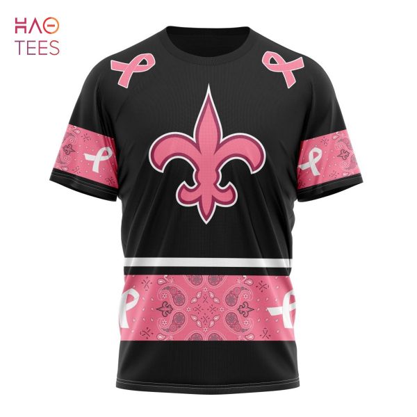 BEST NFL New Orleans Saints, Specialized Design In Classic Style With Paisley! IN OCTOBER WE WEAR PINK BREAST CANCER 3D Hoodie