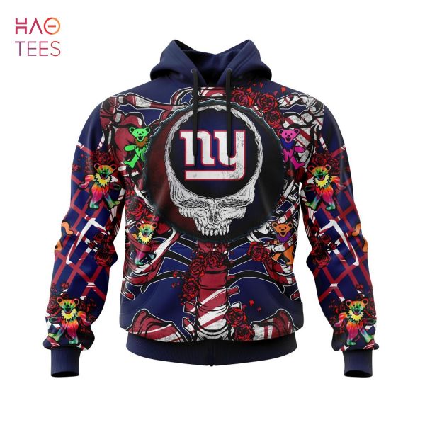 BEST NFL New York Giants Mix Grateful Dead, Personalized Name & Number Specialized Concepts Kits 3D Hoodie