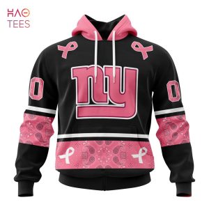 BEST NFL New York Giants, Specialized Design In Classic Style With Paisley! IN OCTOBER WE WEAR PINK BREAST CANCER 3D Hoodie
