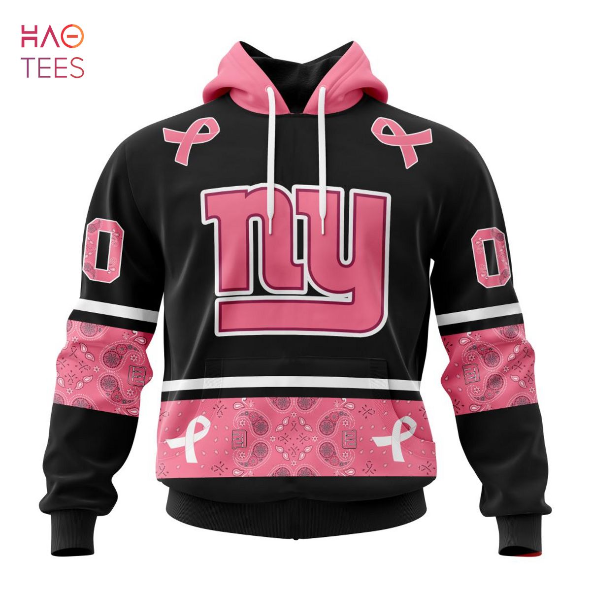 BEST NFL New York Giants, Specialized Design In Classic Style With Paisley! IN OCTOBER WE WEAR PINK BREAST CANCER 3D Hoodie