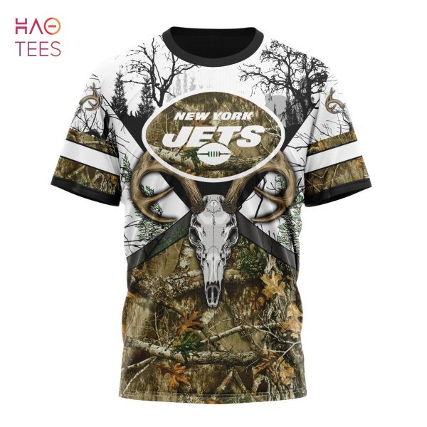 BEST NFL New York Jets, Specialized Specialized Design Wih Deer Skull And Forest Pattern For Go Hunting 3D Hoodie