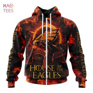 BEST NFL Philadelphia Eagles GAME OF THRONES – HOUSE OF THE EAGLES 3D Hoodie