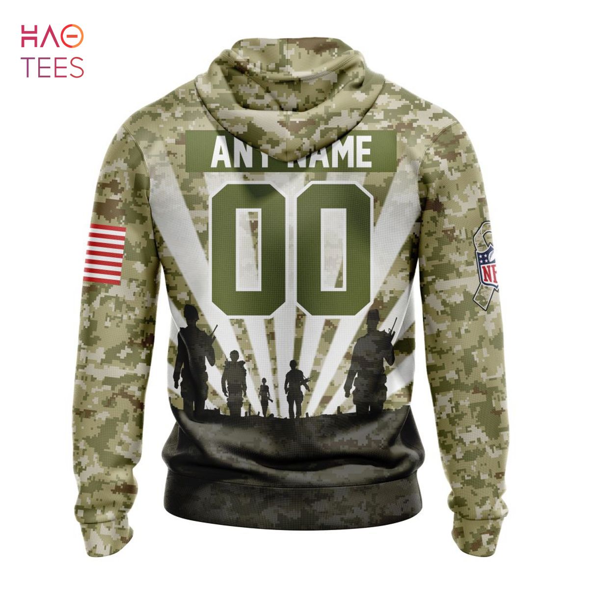 BEST NFL Philadelphia Eagles Salute To Service - Honor Veterans And Their Families 3D Hoodie