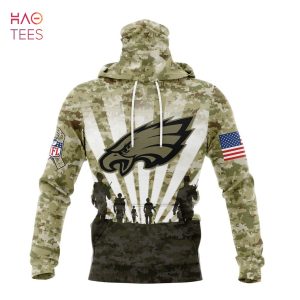 Philadelphia Eagles Camouflage Veteran Lightweight Polyester 3D Printed  Hoodie