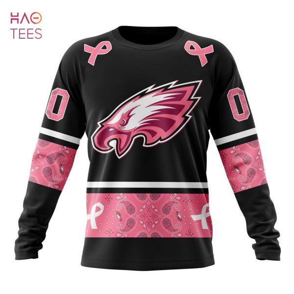 BEST NFL Philadelphia Eagles, Specialized Design In Classic Style With Paisley! IN OCTOBER WE WEAR PINK BREAST CANCER 3D Hoodie