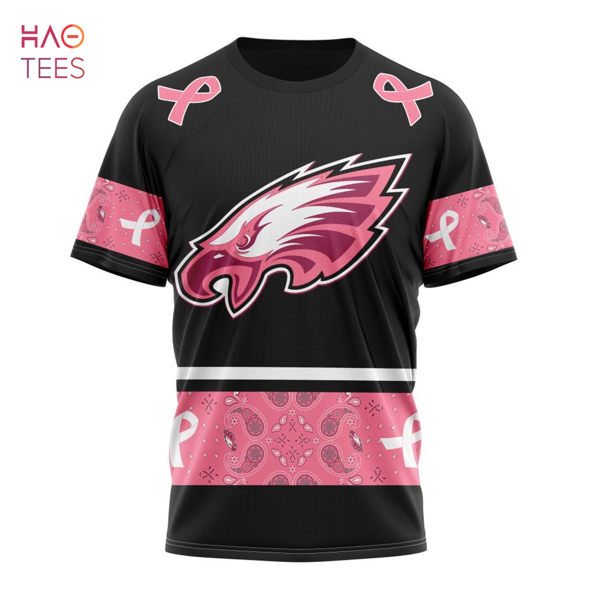 BEST NFL Philadelphia Eagles, Specialized Design In Classic Style With Paisley! IN OCTOBER WE WEAR PINK BREAST CANCER 3D Hoodie